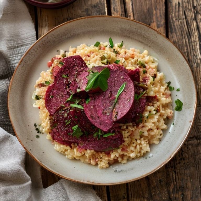 Beetroot & Goat's Cheese Risotto made in a Thermomix