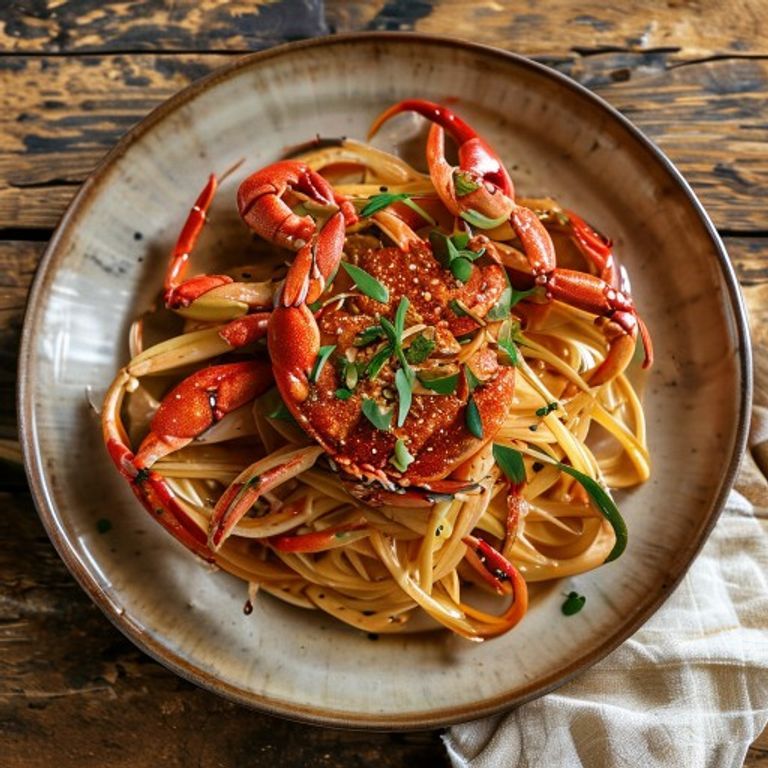 Chilli Crab Pasta made in a Thermomix