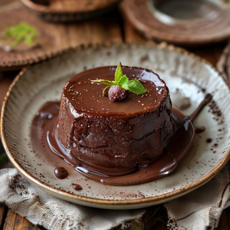 Chocolate Self-Saucing Pudding made in a Thermomix