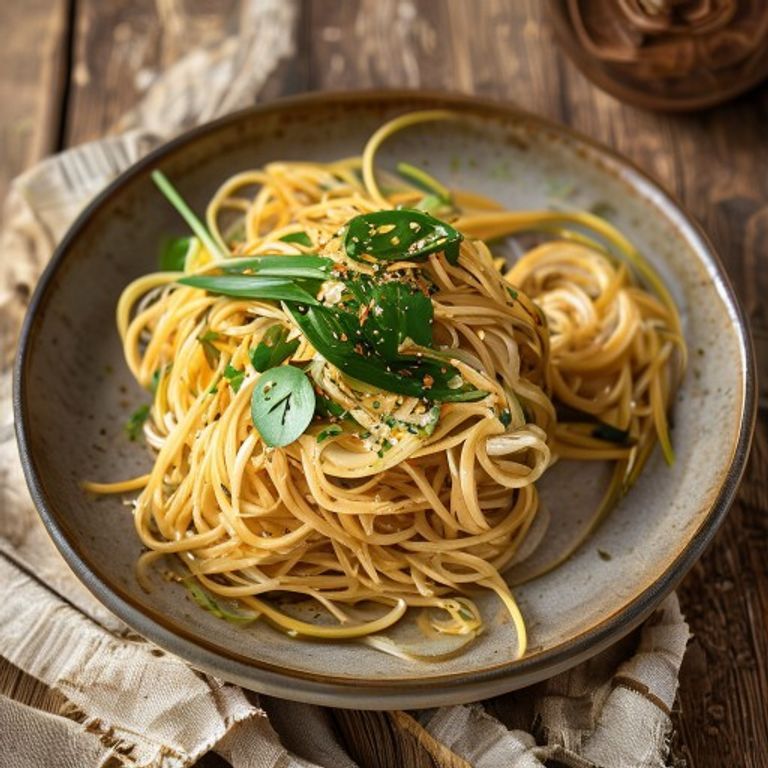 Ginger Scallion Noodles made in a Thermomix