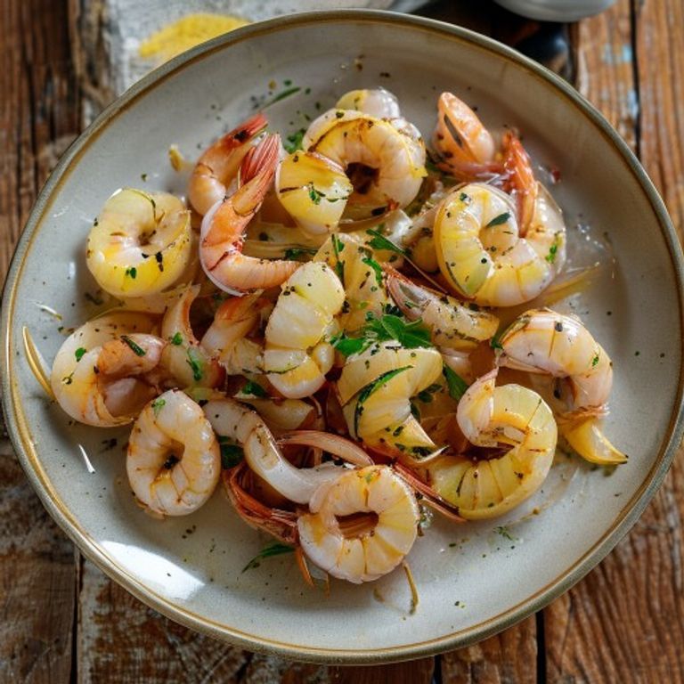 Lemon Garlic Prawns made in a Thermomix