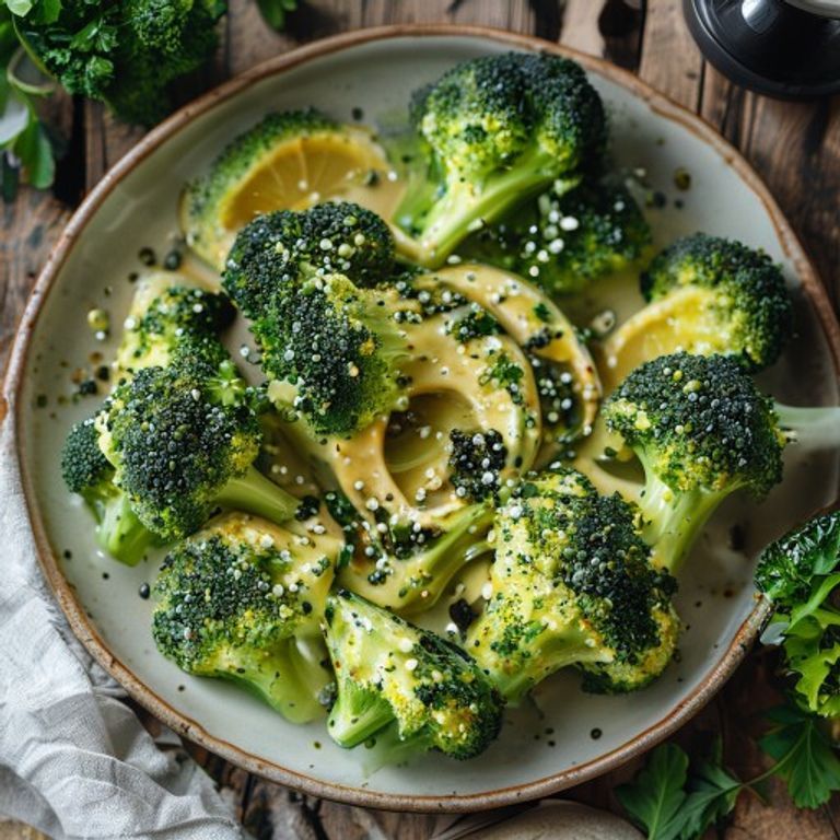 Lemon Tahini Broccoli made in a Thermomix