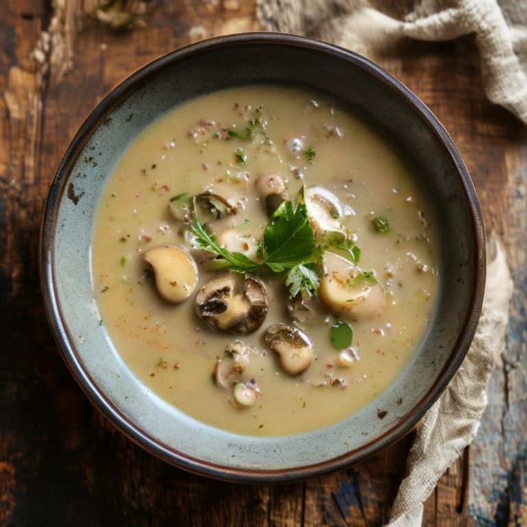 Mushroom & Barley Soup made in a Thermomix