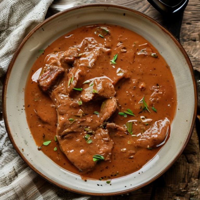 Peppercorn Sauce made in a Thermomix