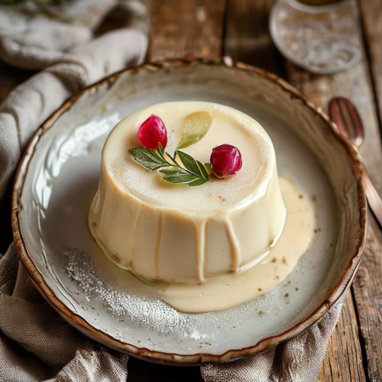 Rosewater Milk Pudding made in a Thermomix